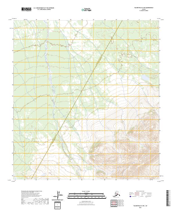 Talkeetna D-6 SW, AK — USGS 7.5-minute topo (2024)