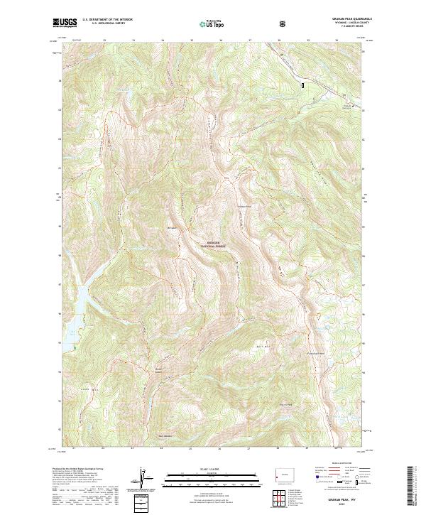 Graham Peak, WY — USGS 7.5-minute topo (2021)
