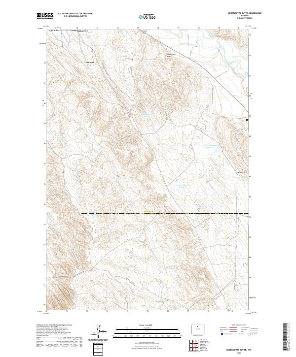 McDermotts Butte, WY — USGS 7.5-minute topo (2021)