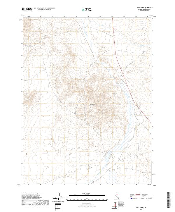 Vigus Butte, NV — USGS 7.5-minute topo (2021)