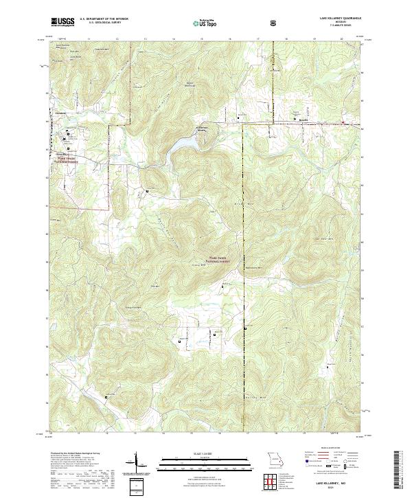 Lake Killarney, MO — USGS 7.5-minute topo (2021)