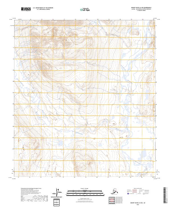 Mount Hayes A-6 NE, AK — USGS 7.5-minute topo (2024)