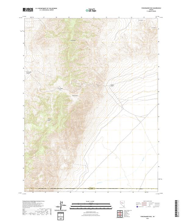 Fencemaker Pass, NV — USGS 7.5-minute topo (2021)