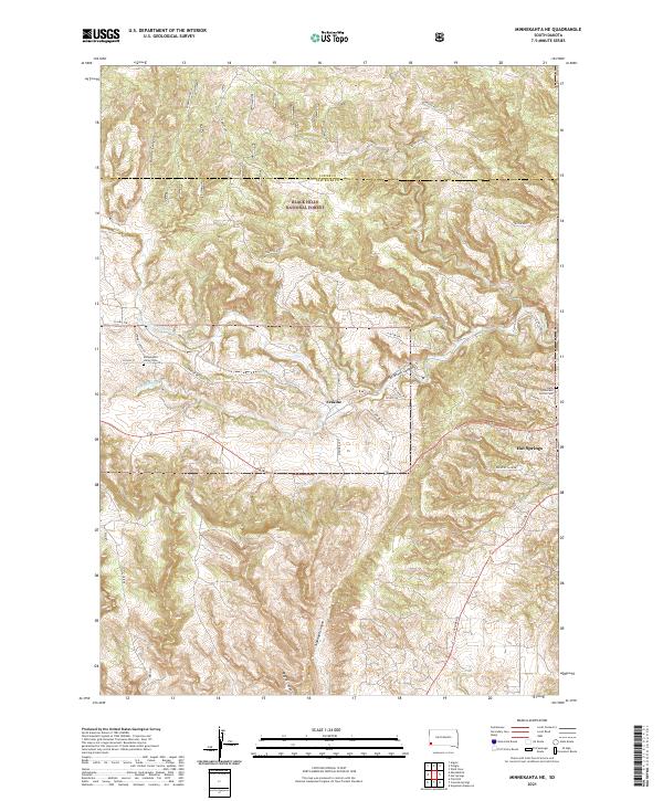 Minnekahta NE, SD — USGS 7.5-minute topo (2021)