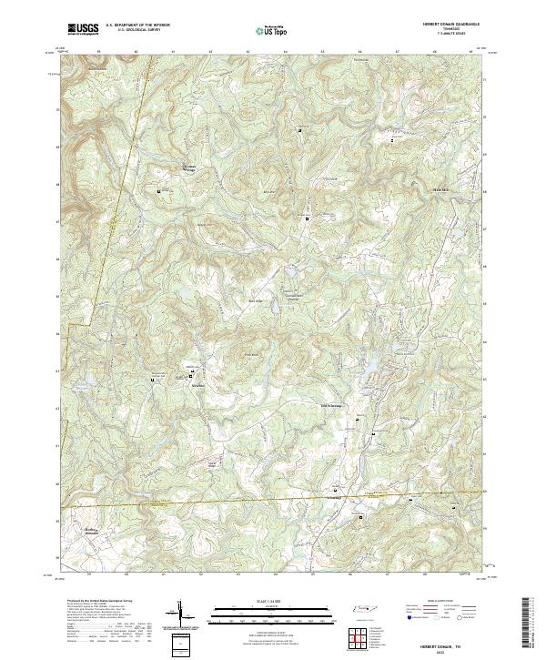 Herbert Domain, TN — USGS 7.5-minute topo (2022)