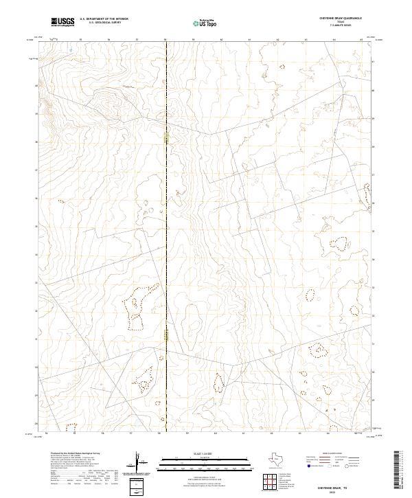 Cheyenne Draw, TX — USGS 7.5-minute topo (2022)