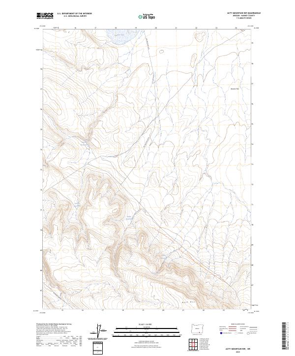 Acty Mountain NW, OR — USGS 7.5-minute topo (2023)