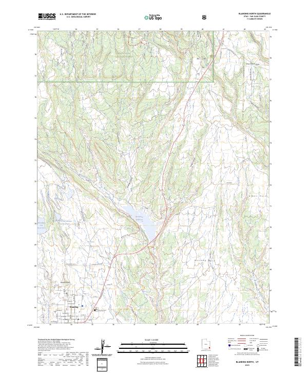 Blanding North, UT — USGS 7.5-minute topo (2023)