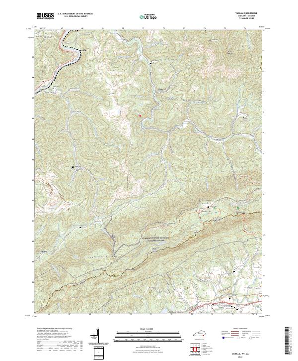 Varilla, KY-VA — USGS 7.5-minute topo (2022)