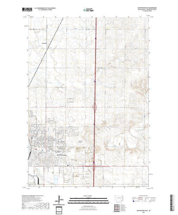 Watertown East, SD — USGS 7.5-minute topo (2021)