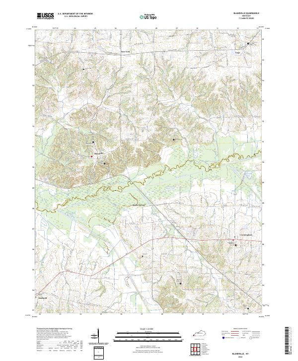 Blandville, KY — USGS 7.5-minute topo (2022)