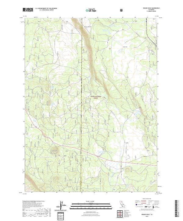 Swains Hole, CA — USGS 7.5-minute topo (2022)