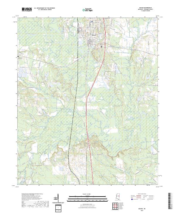 Macon, MS — USGS 7.5-minute topo (2024)