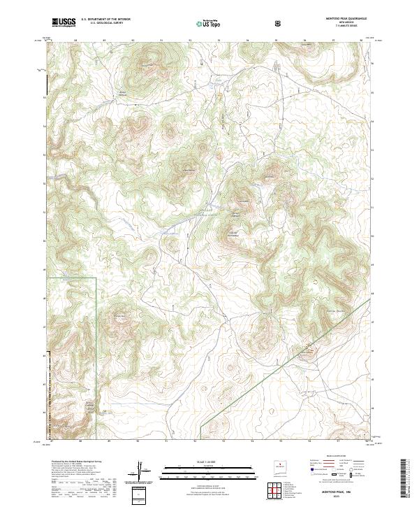 Montoso Peak, NM — USGS 7.5-minute topo (2023)