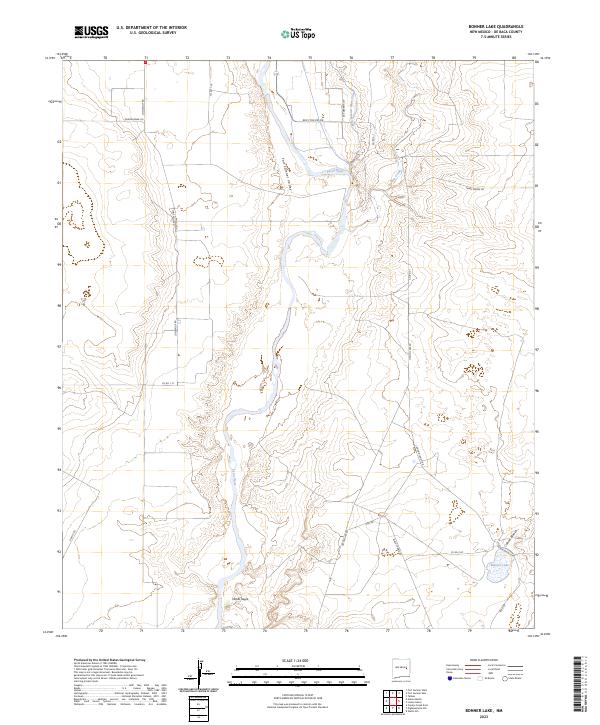 Bonner Lake, NM — USGS 7.5-minute topo (2023)