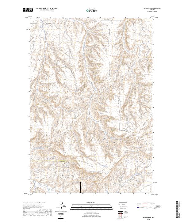 Mossmain SW, MT — USGS 7.5-minute topo (2024)