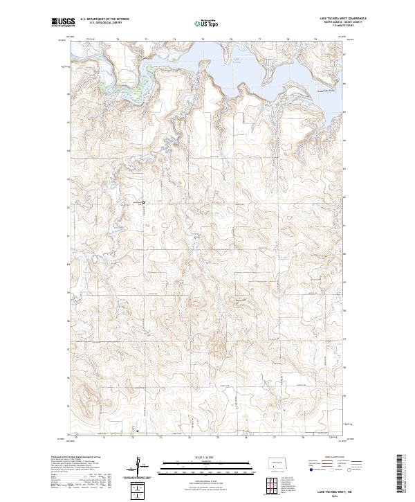 Lake Tschida West, ND — USGS 7.5-minute topo (2024)