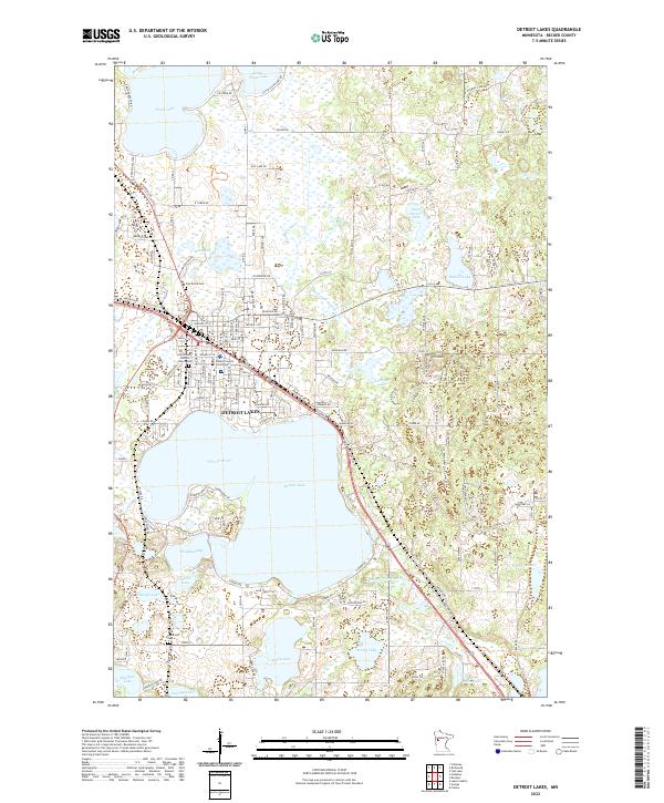 Detroit Lakes, MN — USGS 7.5-minute topo (2022)