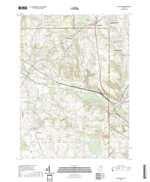 Doylestown, OH — USGS 7.5-minute topo (2023)