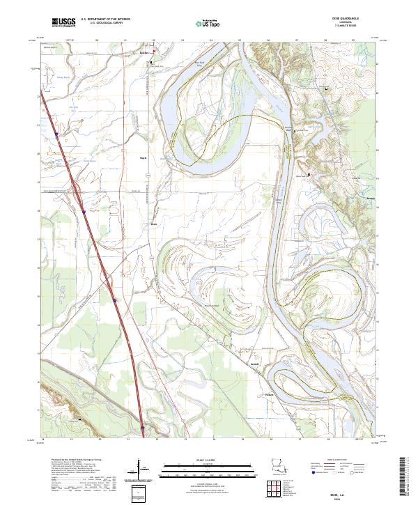 Dixie, LA — USGS 7.5-minute topo (2024)
