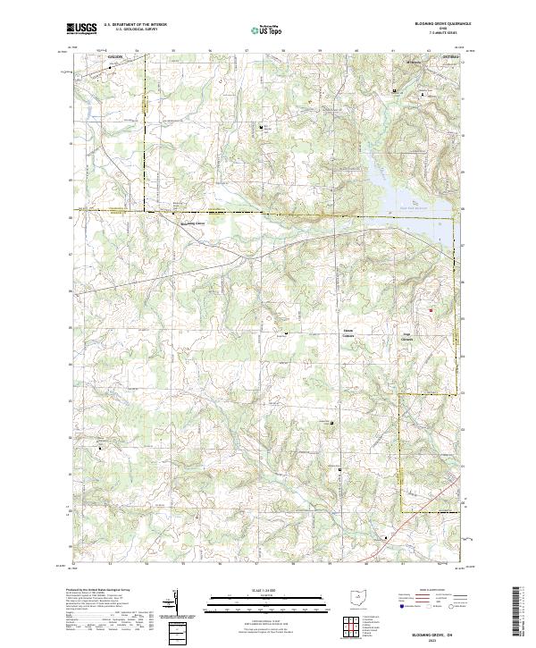 Blooming Grove, OH — USGS 7.5-minute topo (2023)