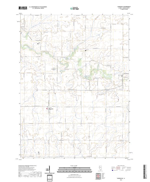 Cooksville, IL — USGS 7.5-minute topo (2024)