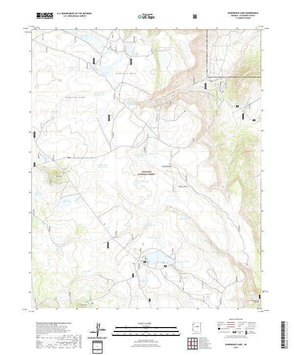 Kinnikinick Lake, AZ — USGS 7.5-minute topo (2021)