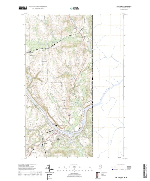 Fort Fairfield, ME-NB — USGS 7.5-minute topo (2024)