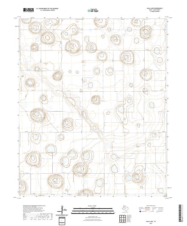 Julia Lake, TX — USGS 7.5-minute topo (2022)