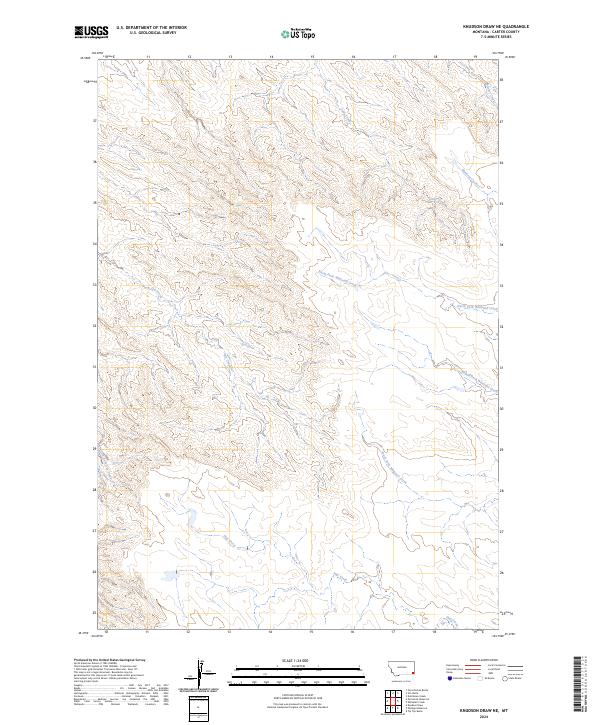 Knudson Draw NE, MT — USGS 7.5-minute topo (2024)