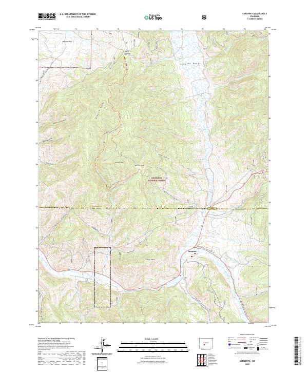 Sargents, CO — USGS 7.5-minute topo (2022)