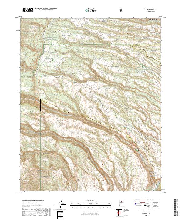 Frijoles, NM — USGS 7.5-minute topo (2023)
