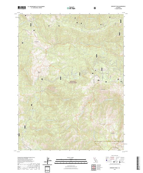 Crockett Peak, CA — USGS 7.5-minute topo (2021)