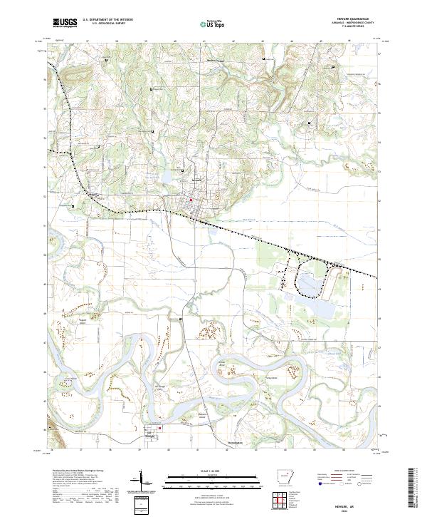 Newark, AR — USGS 7.5-minute topo (2024)