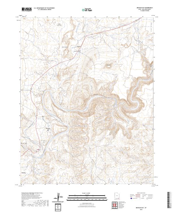 Mexican Hat, UT — USGS 7.5-minute topo (2023)