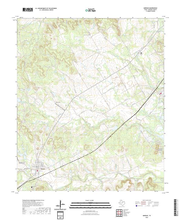 Morgan, TX — USGS 7.5-minute topo (2022)
