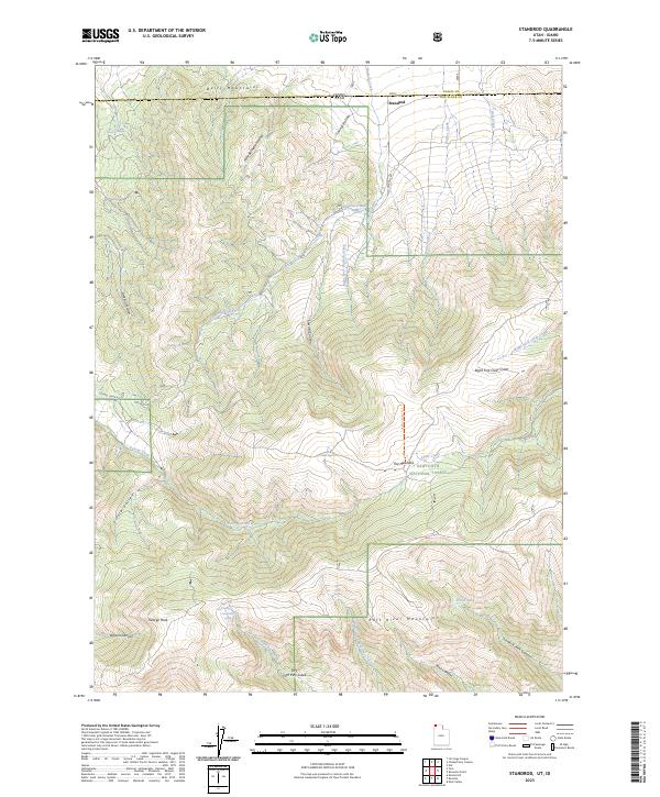 Standrod, UT-ID — USGS 7.5-minute topo (2023)