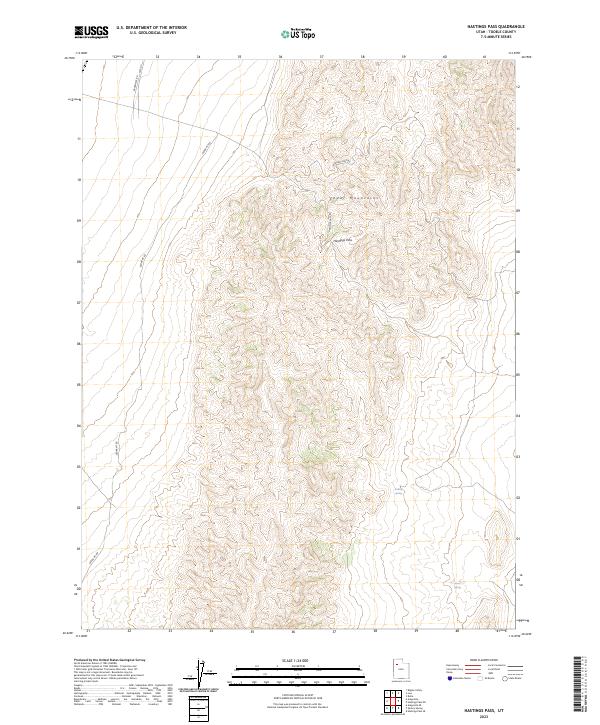 Hastings Pass, UT — USGS 7.5-minute topo (2023)