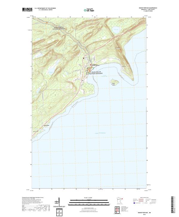 Grand Portage, MN — USGS 7.5-minute topo (2022)