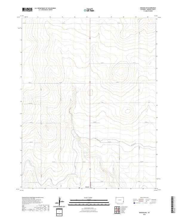 Granada NE, CO — USGS 7.5-minute topo (2022)