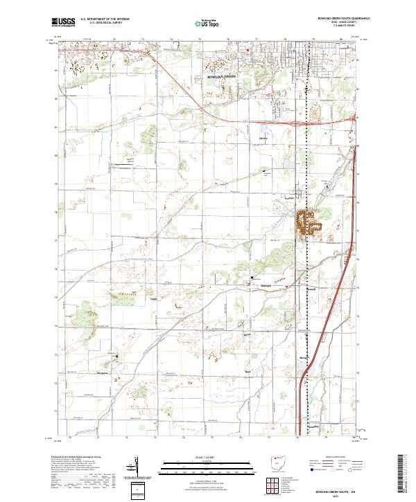 Bowling Green South, OH — USGS 7.5-minute topo (2023)