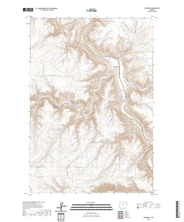 McDonald, OR — USGS 7.5-minute topo (2024)