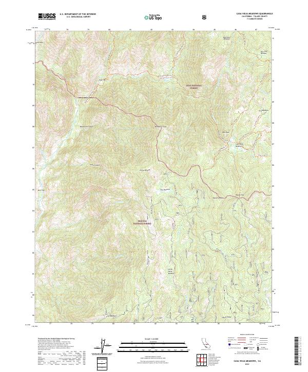 Casa Vieja Meadows, CA — USGS 7.5-minute topo (2021)