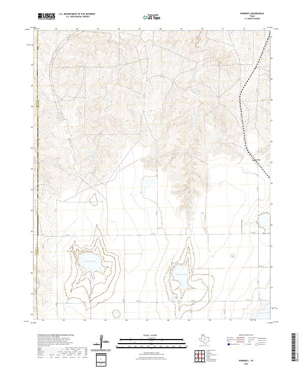 Pomeroy, TX — USGS 7.5-minute topo (2022)