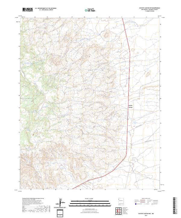 Coyote Canyon NW, NM — USGS 7.5-minute topo (2023)