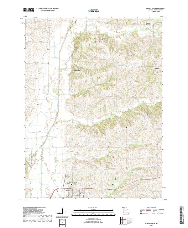 Albany North, MO — USGS 7.5-minute topo (2021)