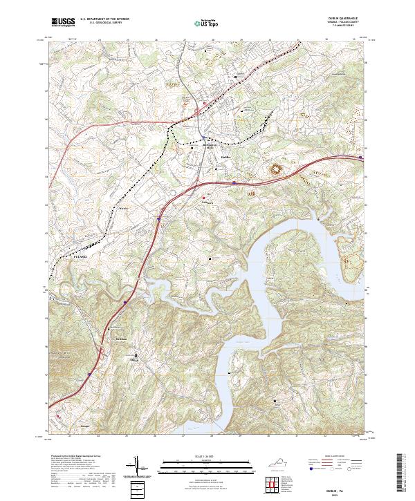 Dublin, VA — USGS 7.5-minute topo (2022)