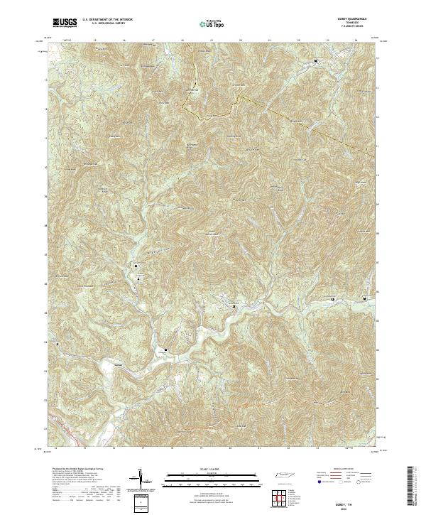 Gobey, TN — USGS 7.5-minute topo (2022)