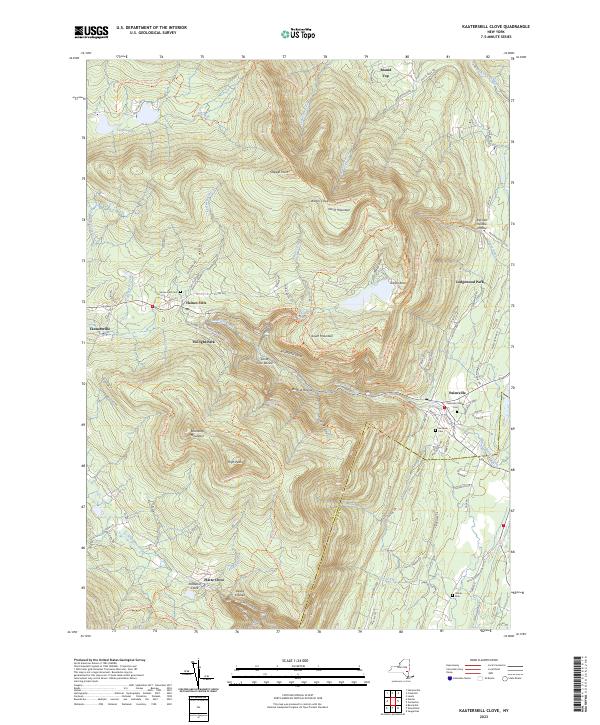Kaaterskill Clove, NY — USGS 7.5-minute topo (2023)