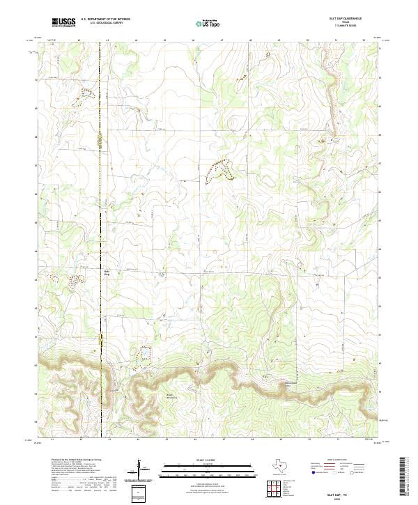 Salt Gap, TX — USGS 7.5-minute topo (2022)